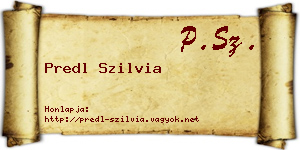 Predl Szilvia névjegykártya