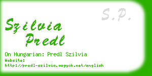 szilvia predl business card